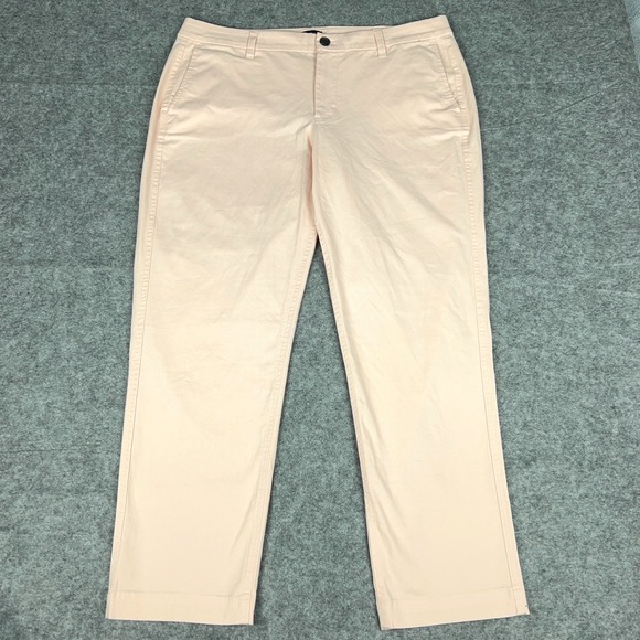 J‎ Crew Pants Womens 14 Pink High Rise Girlfriend Chino Stretch Cotton - Picture 1 of 12